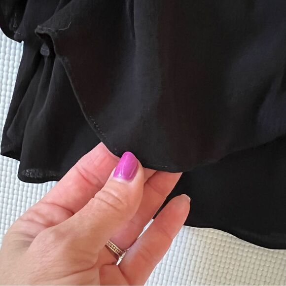 Gianni Bini Women's black tiered miniskirt Layer free-flowing ties-xs/small NWT - Picture 10 of 15